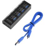 Hub usb 3.0 de 4 puertos velocidad de 5Gbps con Switch interruptor individual negro Comprar precio venta información promoción Perú Lima, callao, Arequipa, trujillo, tarapoto, pucallpa, tumbes, amazonas, tacna, cusco, Áncash apurimac, ayacucho, cajamarca, Huancavelica, Huánuco, Ica, junin, la libertad, lambayeque, chiclayo, huacho, loreto, puerto maldonado, madre de dios, Moquegua, pasco, puno, Ucayali, moyobamba y Piura Colombia Venezuela Ecuador Brasil Chile Paraguay Uruguay Mexico Bolivia Argentina