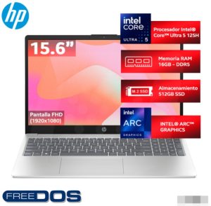 Laptop Ultra 5 HP 125H 15-FD1253LA 16GB 512GB 15.6 precio venta información promoción Perú Lima, callao, Arequipa, trujillo, tarapoto, pucallpa, tumbes, amazonas, tacna, cusco, Áncash apurimac, ayacucho, cajamarca, Huancavelica, Huánuco, Ica, junin, la libertad, lambayeque, chiclayo, huacho, loreto, puerto maldonado, madre de dios, Moquegua, pasco, puno, Ucayali, moyobamba y Piura Colombia Venezuela Ecuador Brasil Chile Paraguay Uruguay Mexico Bolivia Argentina